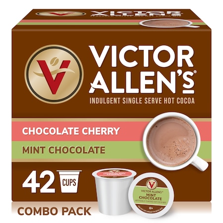 Victor Allen Victor Allen's Coffee, Hot Cocoa Flavored Seasonal Variety Pack, 42 Count, Single Serve Coffee Pods for Keurig K-Cup Brewers FG017047